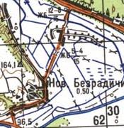 Topographic map of Novi Bezradychi