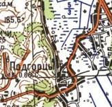 Топографічна карта Підгірців