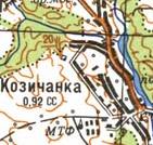 Topographic map of Kozychanka