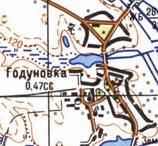 Топографічна карта Годунівки