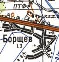 Topographic map of Borschiv