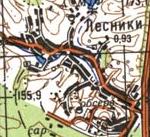 Топографічна карта Лісниок
