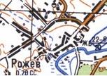 Топографическая карта Рожева