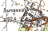 Топографическая карта Лычанки
