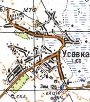 Топографическая карта Усовки