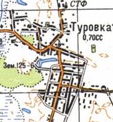 Topographic map of Turivka