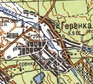 Topographic map of Gorenka