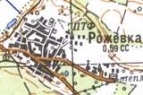 Топографическая карта Рожевки