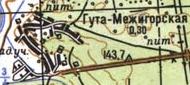 Топографическая карта Гуты-Межигорской