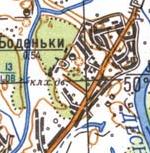 Топографічна карта Боденьок