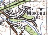 Topographic map of Mokrets