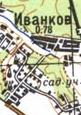 Topographic map of Ivankiv