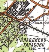 Topographic map of Klavdiyevo-Tarasove