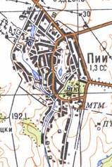 Топографічна карта Піїв
