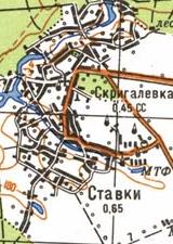 Topographic map of Stavky