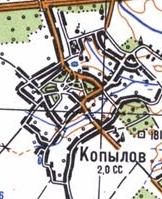 Topographic map of Kopyliv