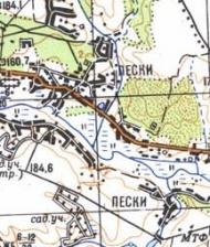 Topographic map of Pisky