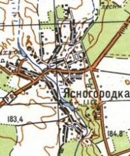 Топографічна карта Ясногородки