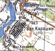 Topographic map of Velykyy Karashyn