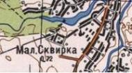 Topographic map of Mala Skvyrka