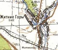 Topographic map of Zhytni Gory