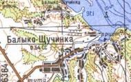Topographic map of Balyko-Schuchynka