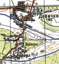 Topographic map of Divychky