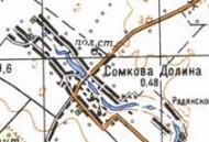 Топографічна карта Сомкової Долиної