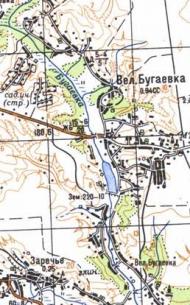 Топографическая карта Великой Бугаевки