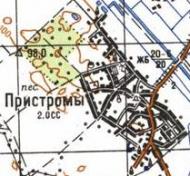 Topographic map of Prystromy