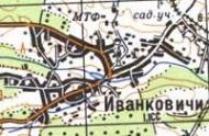 Топографічна карта Іванковичів