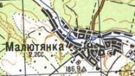 Топографічна карта Малютянка