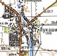 Топографічна карта Лукашів