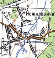 Topographic map of Nizhylovychi