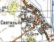 Topographic map of Svitylnya