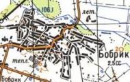 Topographic map of Bobryk