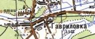 Топографічна карта Гаврилівки