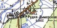 Topographic map of Rudnya-Dymerska