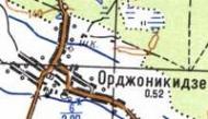 Топографічна карта Орджонікідзе