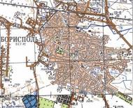 Topographic map of Boryspil