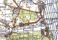 Топографическая карта Гостомели