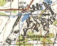 Топографічна карта Щербашинців