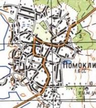 Топографічна карта Помоклів