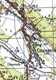 Topographic map of Soshnykiv