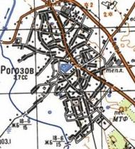 Topographic map of Rogoziv