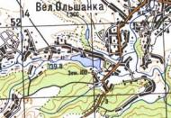 Топографическая карта Великой Ольшанки