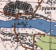 Topographic map of Trushky