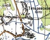 Topographic map of Teterivske
