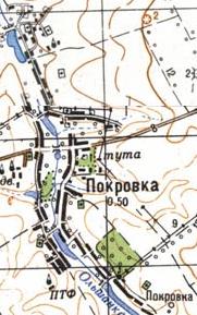 Топографическая карта Покровки