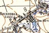 Topographic map of Veselivka